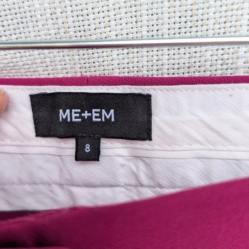 ME+EM Statement Crop Length Pants Womens UK8/US4 Fuchsia Mid-rise Straight - Picture 4 of 10